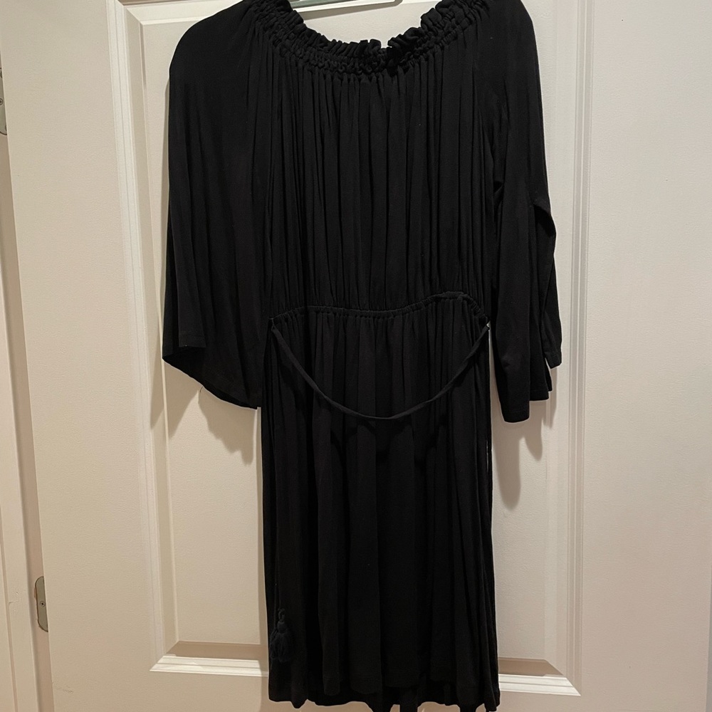 Loft black off the shower flowy dress